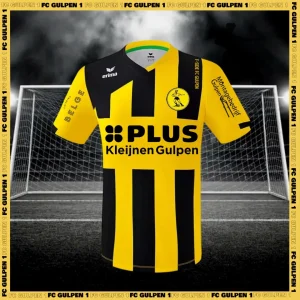 FC Gulpen 1 wedstrijdshirt seizoen 2023-2024 met hoofdsponsor PLUS Kleijnen Gulpen op het borststuk