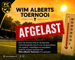 Wim Alberts Toernooi afgelast
